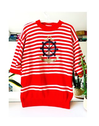 Jersey Oversize Estilo Marinero