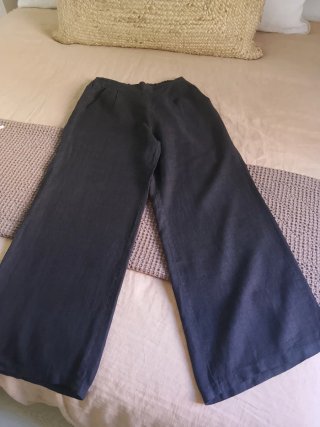 Pantalón de lino negro