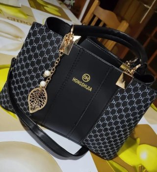 Bolso de mano Elegante, HONGSHIJIA negro.
