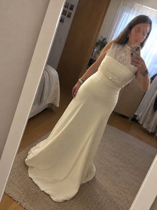 Vestido de Novia Franc Sarabia Blanco Talla 44