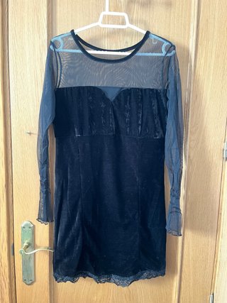 Vestido Vintage de Terciopelo Negro