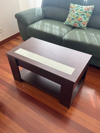Mesa de centro madera y cristal