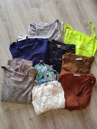 Lote de 9 camisetas de Mujer de varias marcas