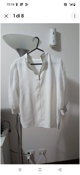 Camicia bianca con zip Ted Baker taglia S