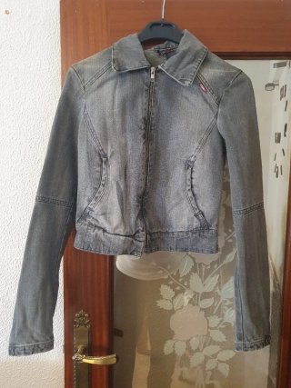 Cazadora vaquera gris talla M
