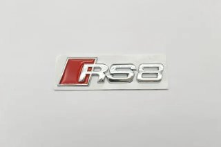 Emblema logo trasero Audi RS8 cromado
