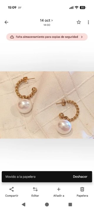 Pendientes de Aros Trenzados con Perla