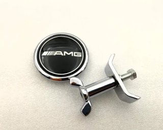 Emblema capó Mercedes Benz AMG negro 45 mm