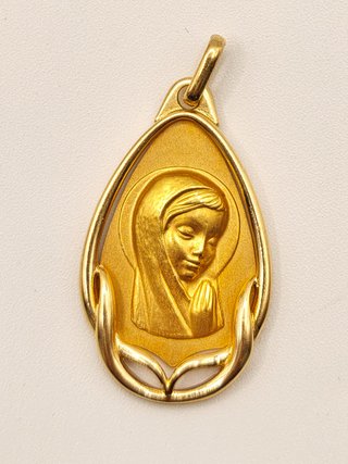 Colgante de Oro 18K Virgen Niña 2.48GR