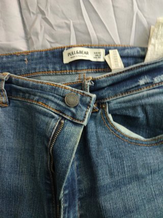 Pantalones vaqueros Pull&Bear azules talla L