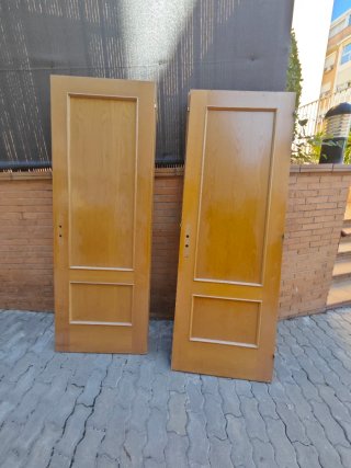 Puertas de madera color roble (7 unidades)