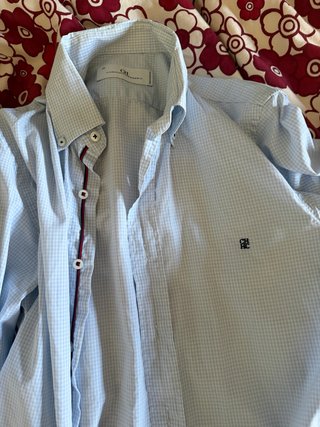 Camisa Carolina Herrera Azul Cuadros