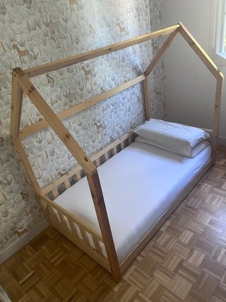 Pack cama infantil madera + colchón