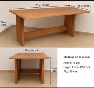 Mesa de Madera Rectangular
