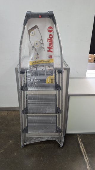 MINIESCALERA ALU LIVINSTEP 3 PELD HAILO OUTLET