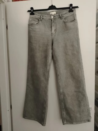 Jeans H&M donna grigio Wide High