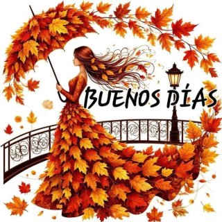 Vestido de Otoño con Hojas