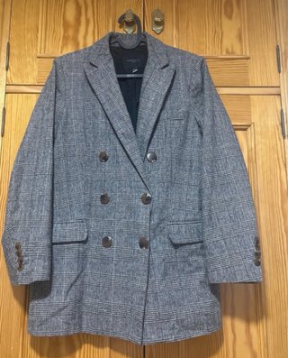 Blazer Cortefiel cuadros gris
