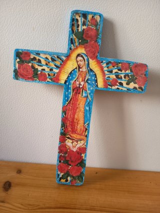 Cruz de Madera Virgen de Guadalupe