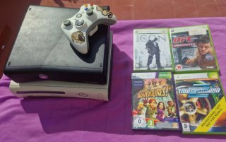 Consola Xbox 360 con Mando y 4 Juegos - ps3
