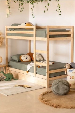 Litera con cama nido y colchones 90x190