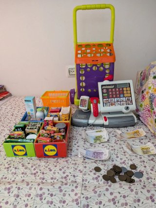 Set de Juguetes: Caja Registradora y Carrito