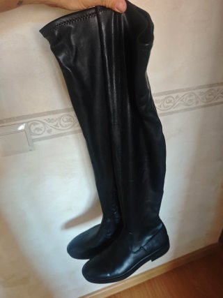 Botas Altas Negras Elásticas