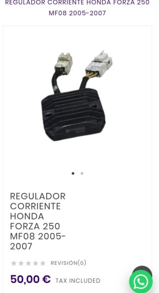 Regulador Corriente Honda Forza 250 MF08
