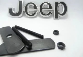 Logo emblema de parrilla Jeep negro