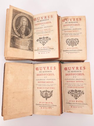 Oeuvres Destouches 4 Volumi Piena Pelle 1754 700