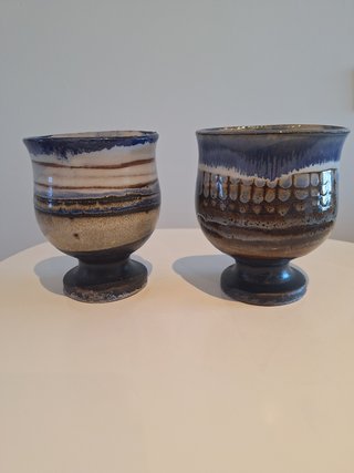 Coppia di vasi in ceramica artigianale