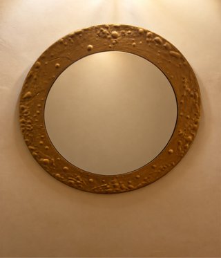 Espejo Redondo Dorado 79 cm
