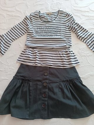 Conjunto falda Pati Conde y jersey Poète