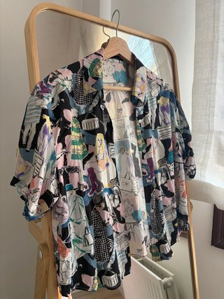 Camisa Estampada Manga Corta Pull&Bear