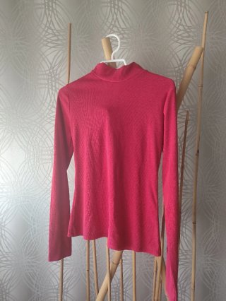 Jerseys cuello alto rosa talla XS
