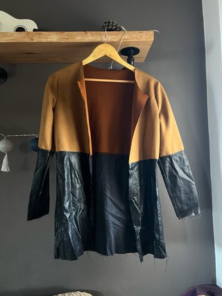 Chaqueta de mujer bicolor vegana