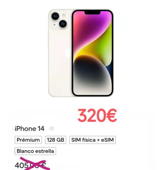 iPhone 14 Bianco Stelle 128GB