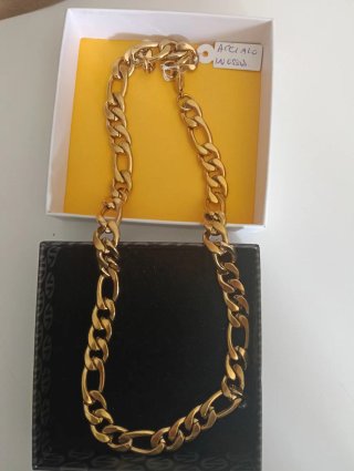 COLLANA UOMO PLACCATA ORO 18K MAGLIA FIGARO'
