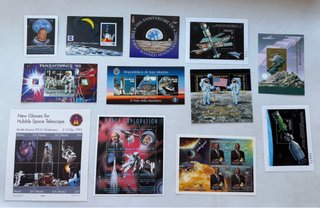 Sellos Temática Espacial 12 Hojas Bloque Nuevas**