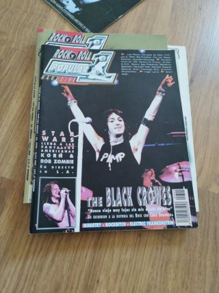Revistas popular 1 con the black crowes en portada