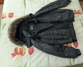Abrigo Easy Wear capucha pelo talla 50