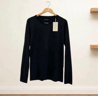 Talla S. Camiseta unisex Negra PIER ONE de ZALANDO
