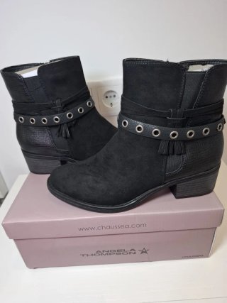 Botines Negros Angela Thompson Talla 38