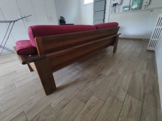Divano 3 posti in legno massello sfoderabile