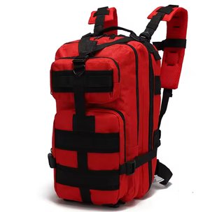 Mochila Táctica Militar MOLLE Roja impermeable PRO