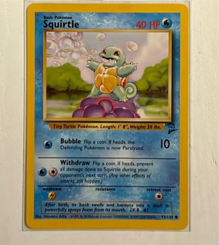 Carta Pokémon Squirtle - Base Set 2