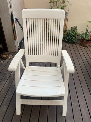 Silla terraza plegable blanca