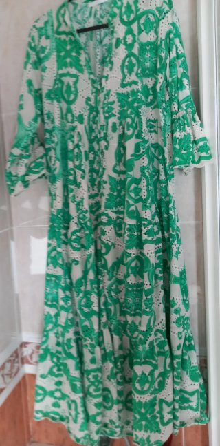 Vestido Largo Algodón MADE IN ITALY XL