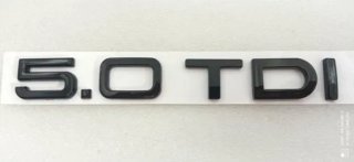 Emblema logo trasero Audi 5.0TDI negro