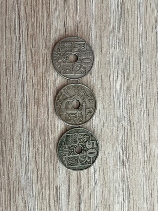 50 Pesetas España 1949 con agujero